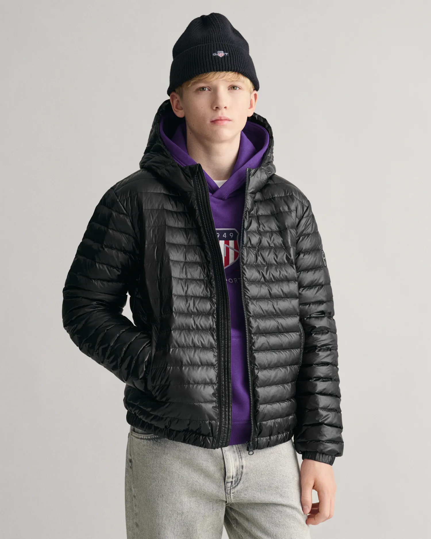 Doudoune légère rembourrée en duvet Shiny Teens