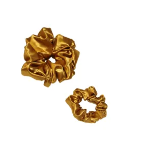 Duo de chouchous dorés en satin - Scrunchies - ALEGRIHEAD