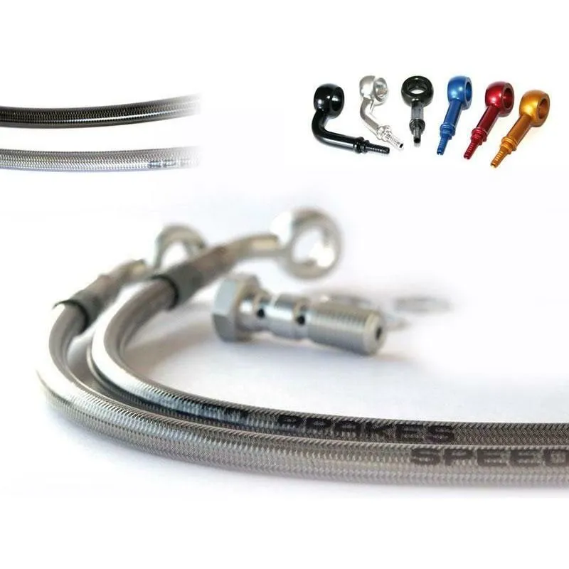 Durite de frein arrière d'aviation SPEEDBRAKES Yamaha YFM 700 R RAPTOR carbone/raccord titane