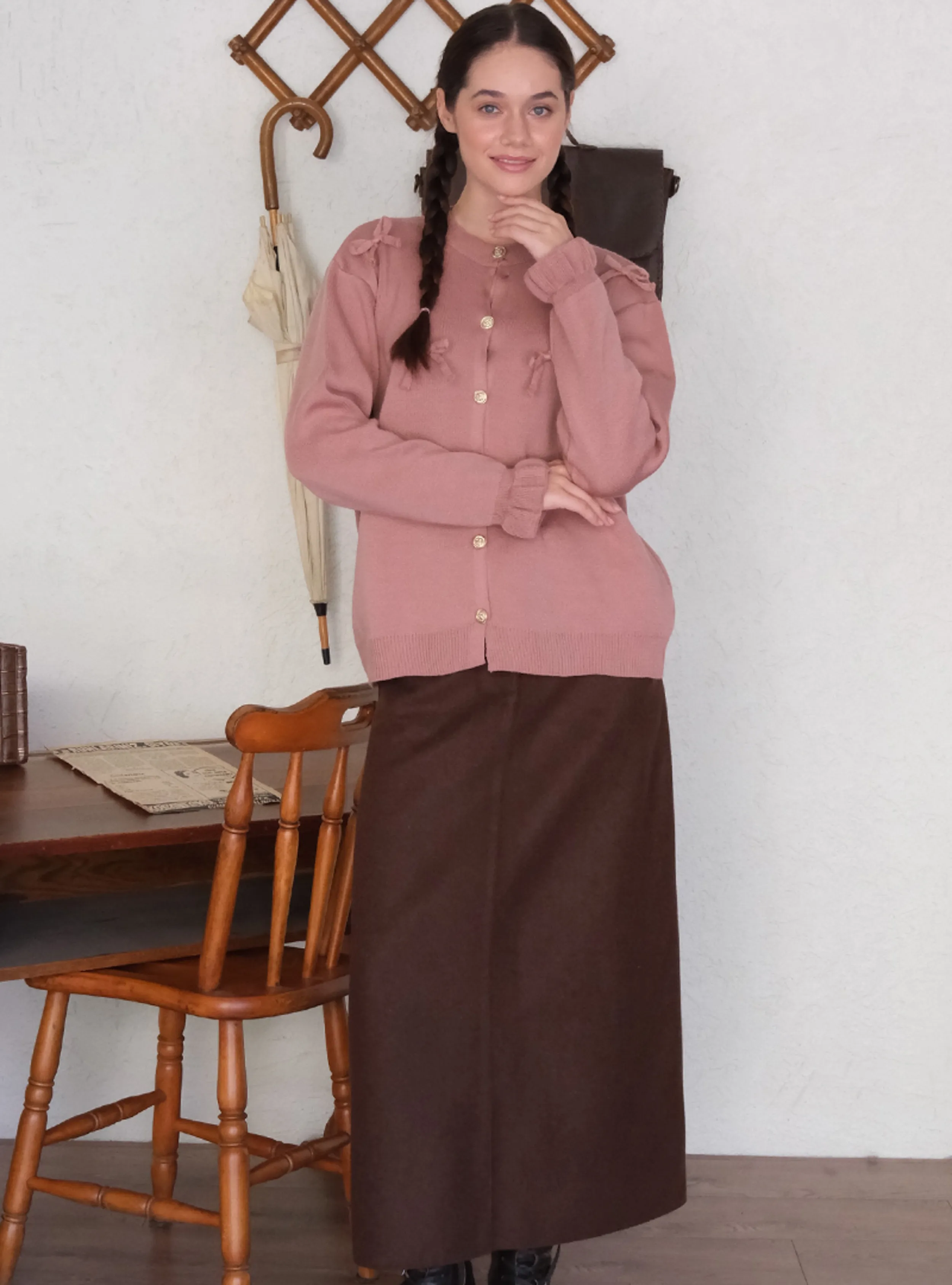 Dusty Rose - Knit Cardigan