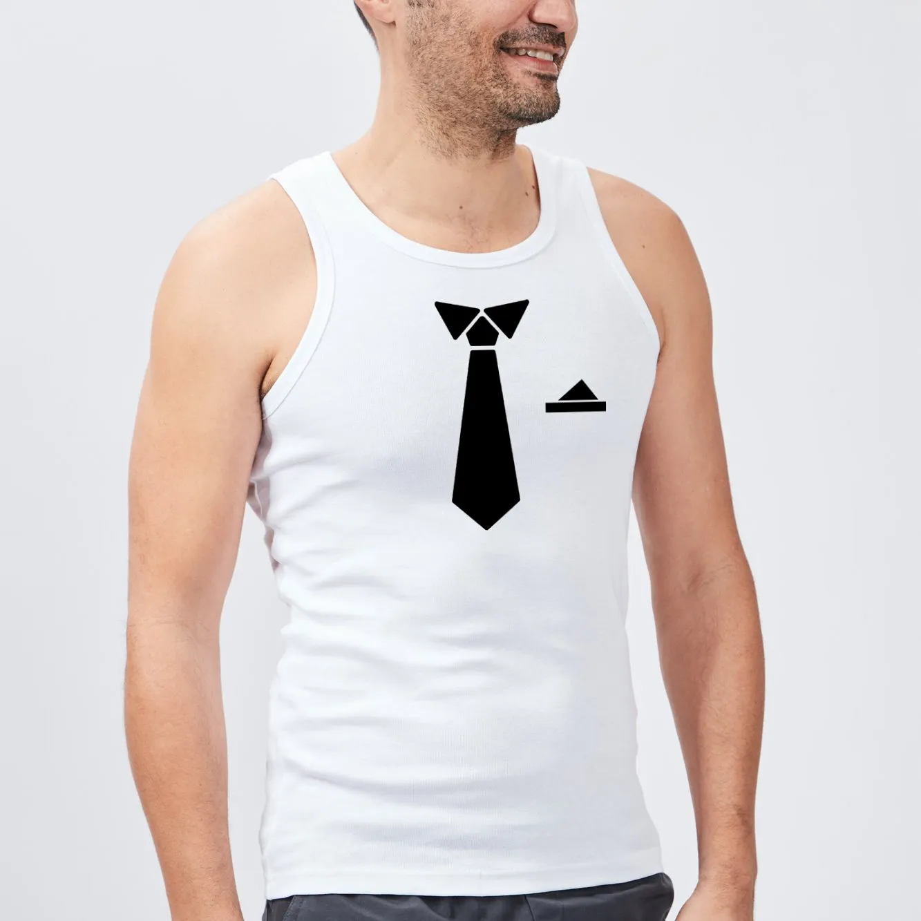 Débardeur Homme Fausse cravate