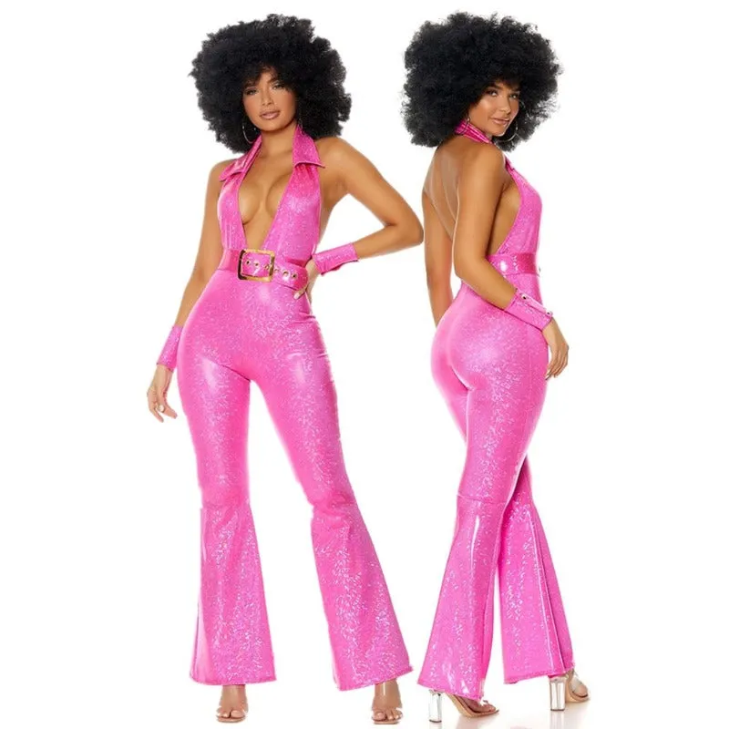 Déguisement Disco Femme Rose