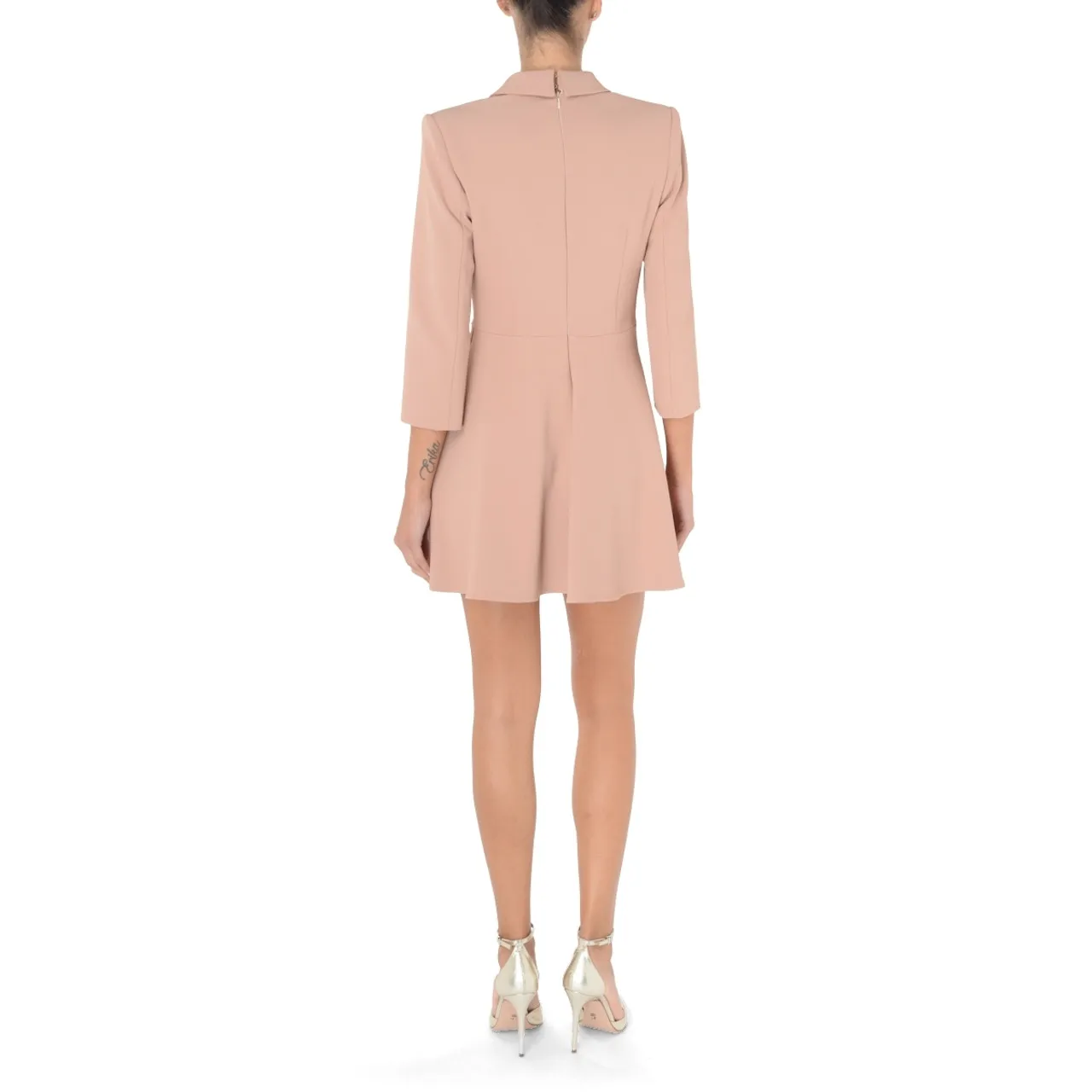 Elisabetta Franchi Robe-manteau en crêpe rose
