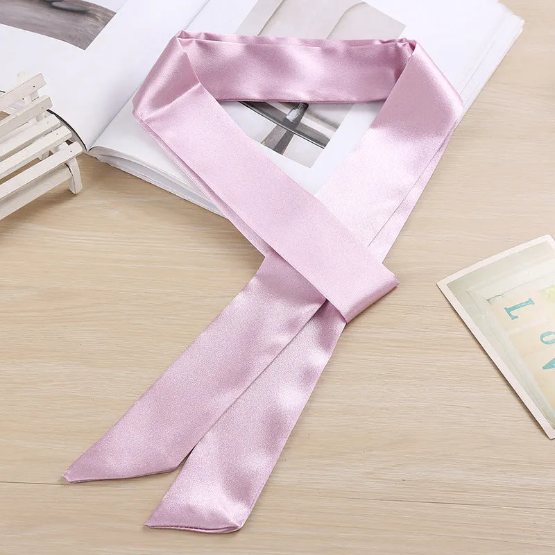 EMELINE Ceinture Foulard Femme Robe Pantalon Violet uni