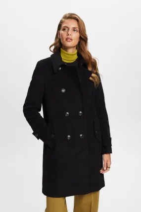 En matières recyclées : manteau en laine mélangée à teneur en cachemire