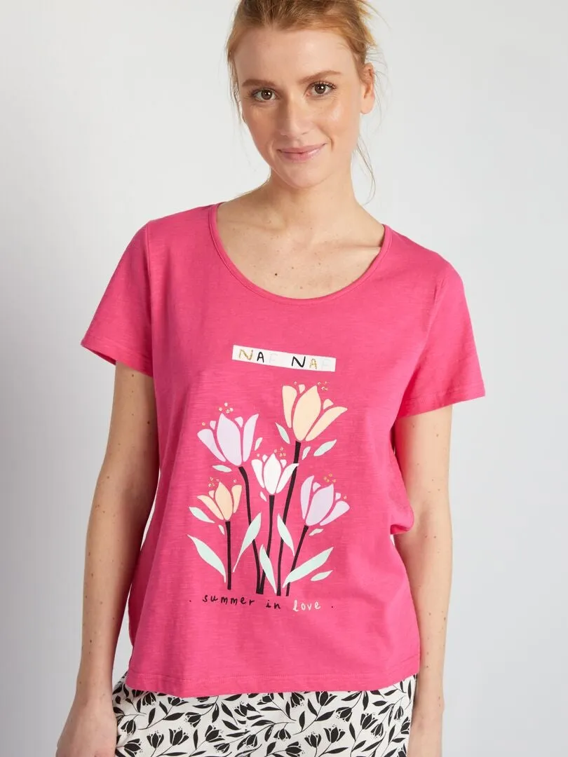 Ensemble de pyjama fantaisie - 2 pièces - Rose