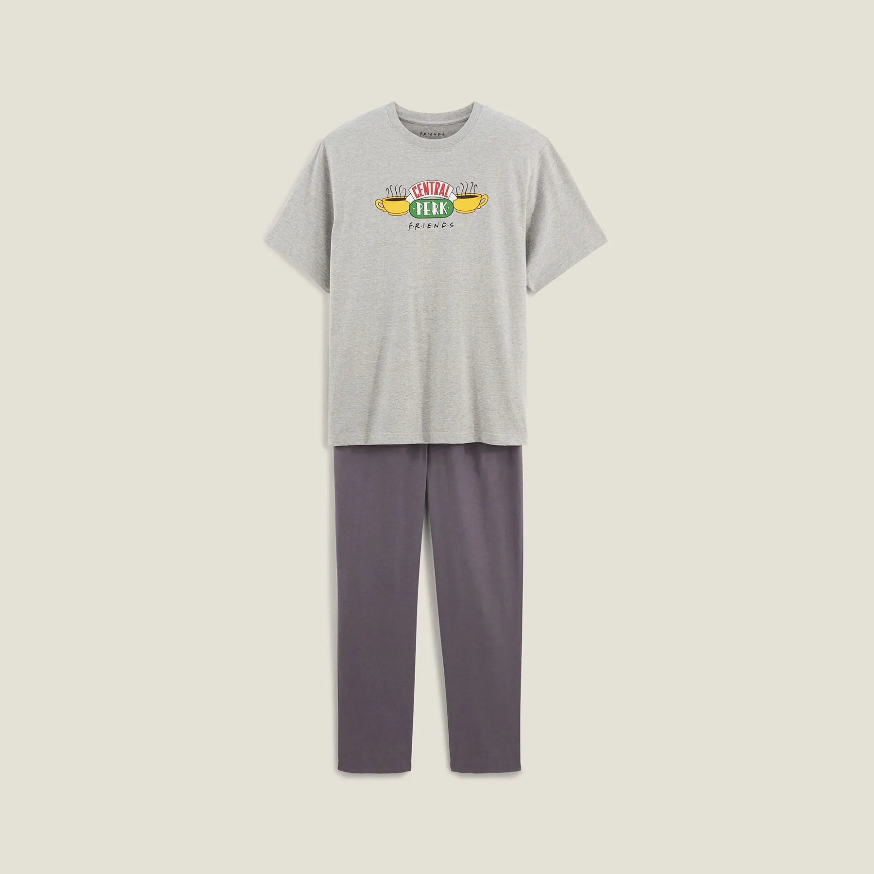Ensemble pyjama licence Friends Gris clair | Jules