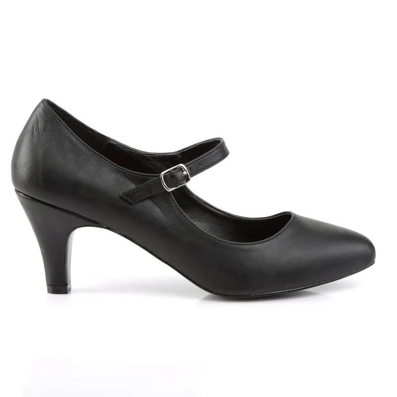 Escarpin babies noir mat à petit talon grande taille 39 à 46 