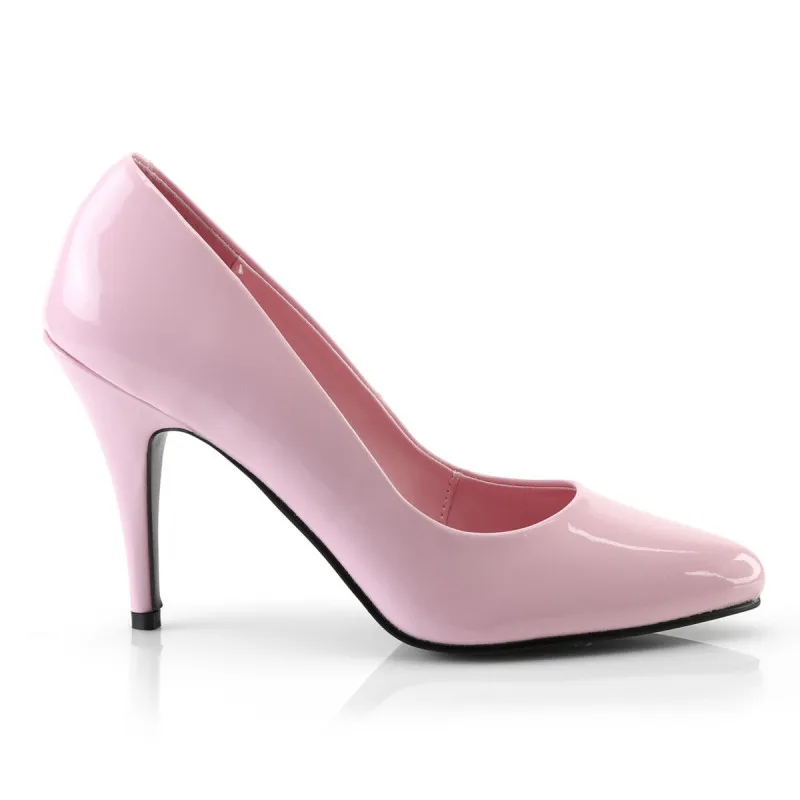 Escarpins rose à talon aiguille 10 cm petite et grande pointure 