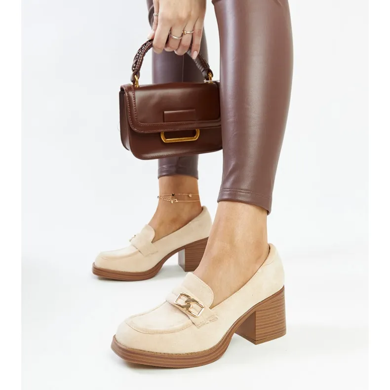 Escarpins à talons hauts Aludra beige clair