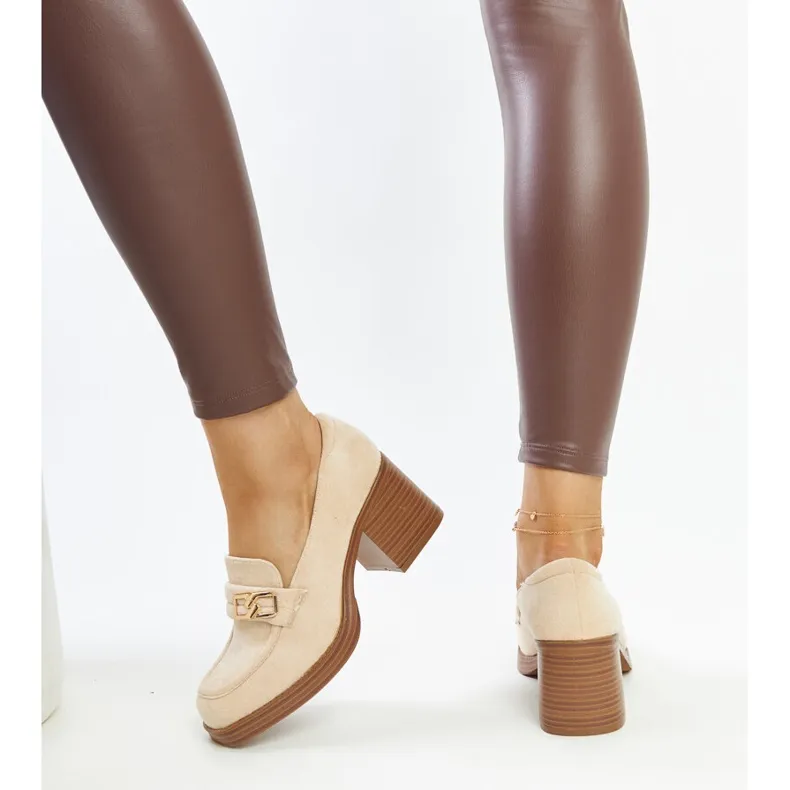 Escarpins à talons hauts Aludra beige clair