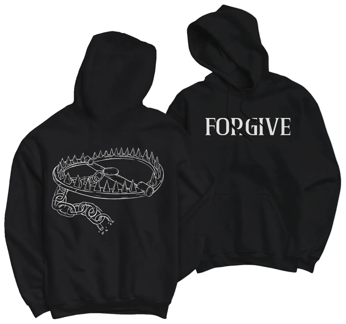 FORGIVE Logo Black Hoodie