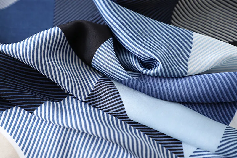Foulard pour cheveux 70 bleu - Rézéda