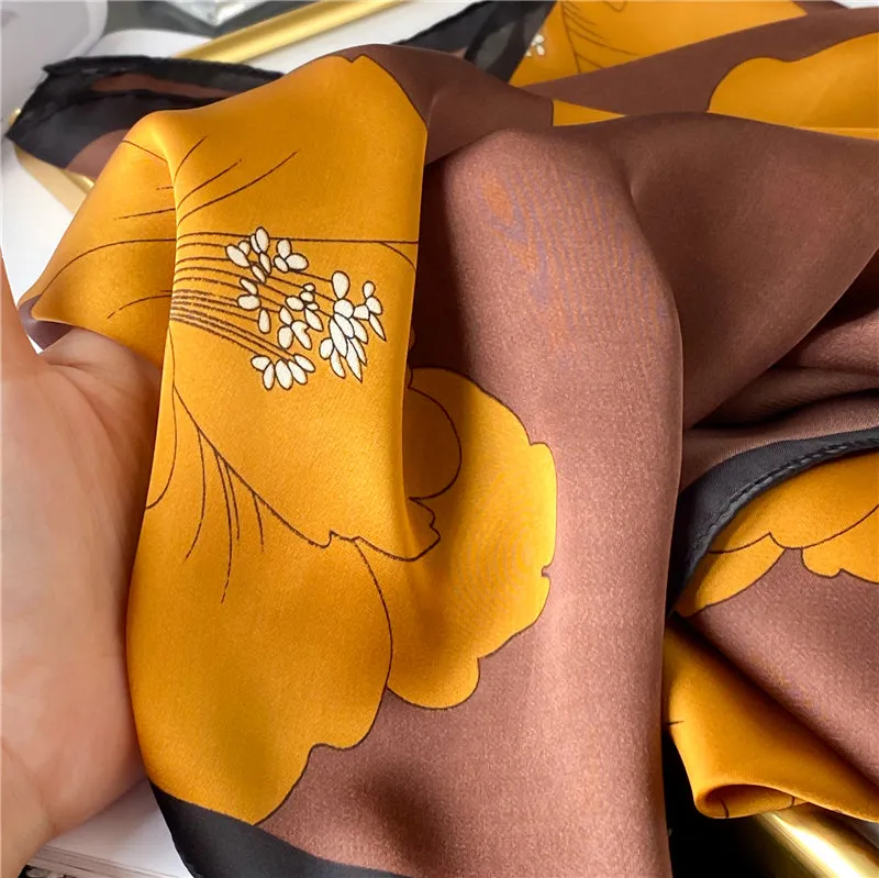 Foulard pour cheveux 70 brun - Orléanne