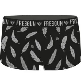 FREEGUN Boxer Fille Microfibre PLUN2 Noir Gris