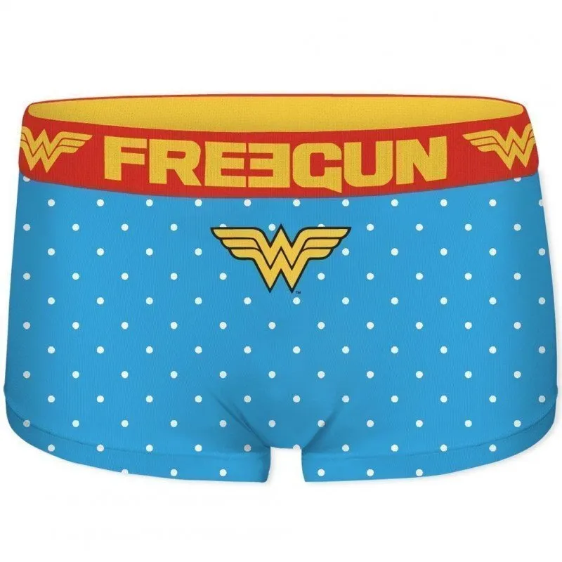 FREEGUN Boxer Fille Microfibre SHMW1 Bleu Blanc DC COMICS