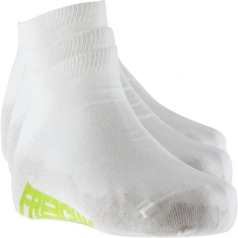 FREEGUN Lot de 3 paires de Socquettes Homme Coton SNEAK Blanc