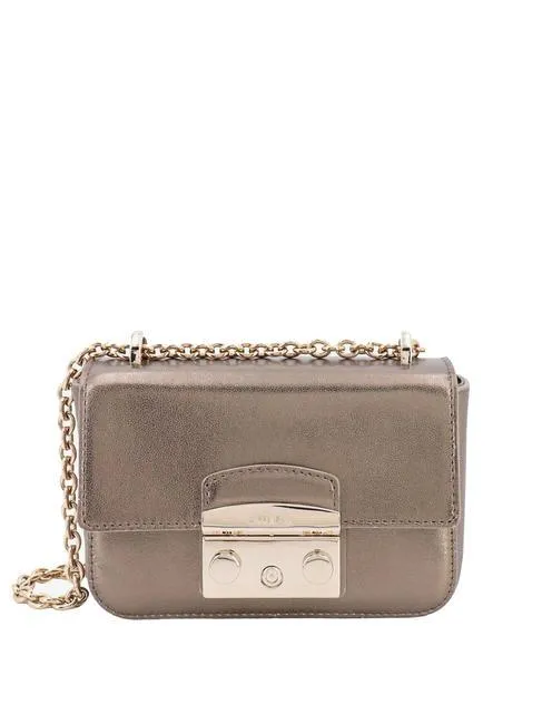 Furla Metropolis Mini Sac À Bandoulière Couleur Or-Bronze - Achetez À Prix Outlet!