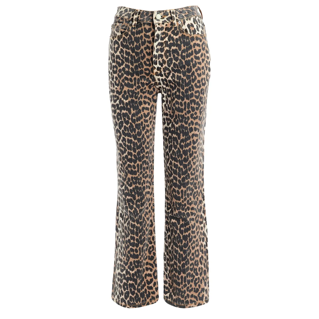 Ganni Jeans Betzy imprimé léopard