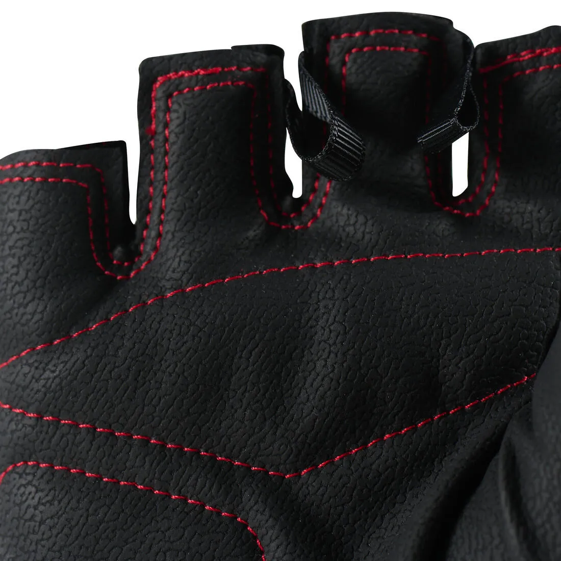 Gant musculation 100 Domyos noir rouge