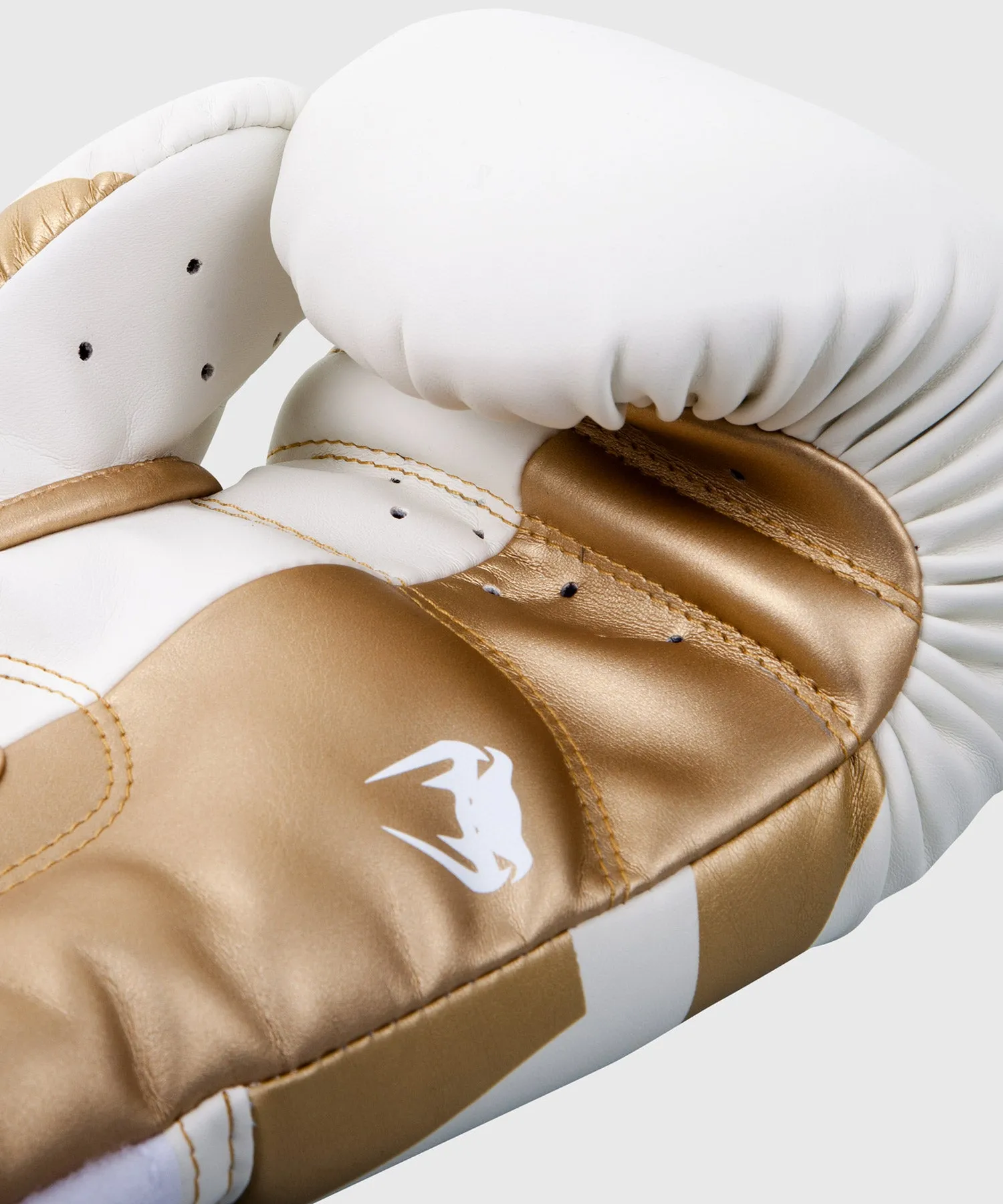 Gants de boxe Venum Elite - Blanc/Doré