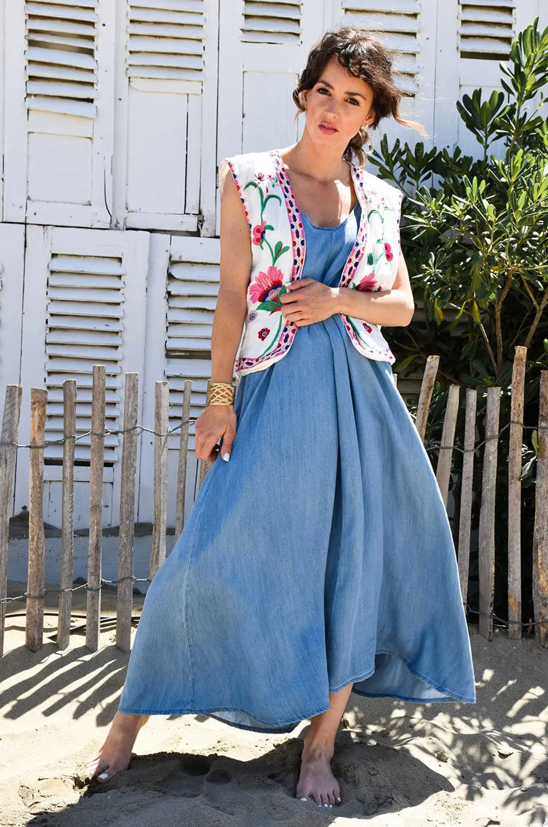 Gilet Brode Fleur Only