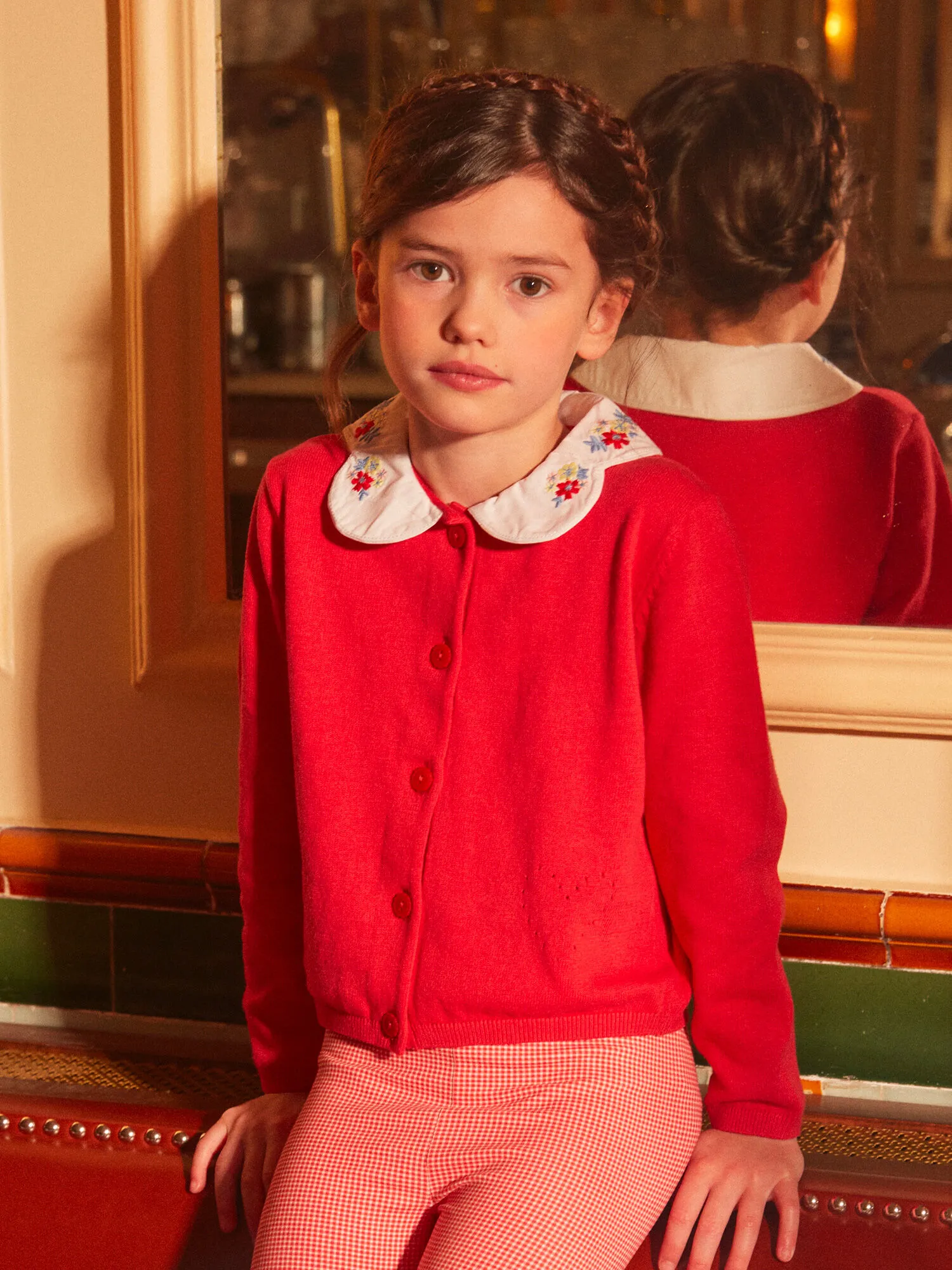 Gilet col claudine