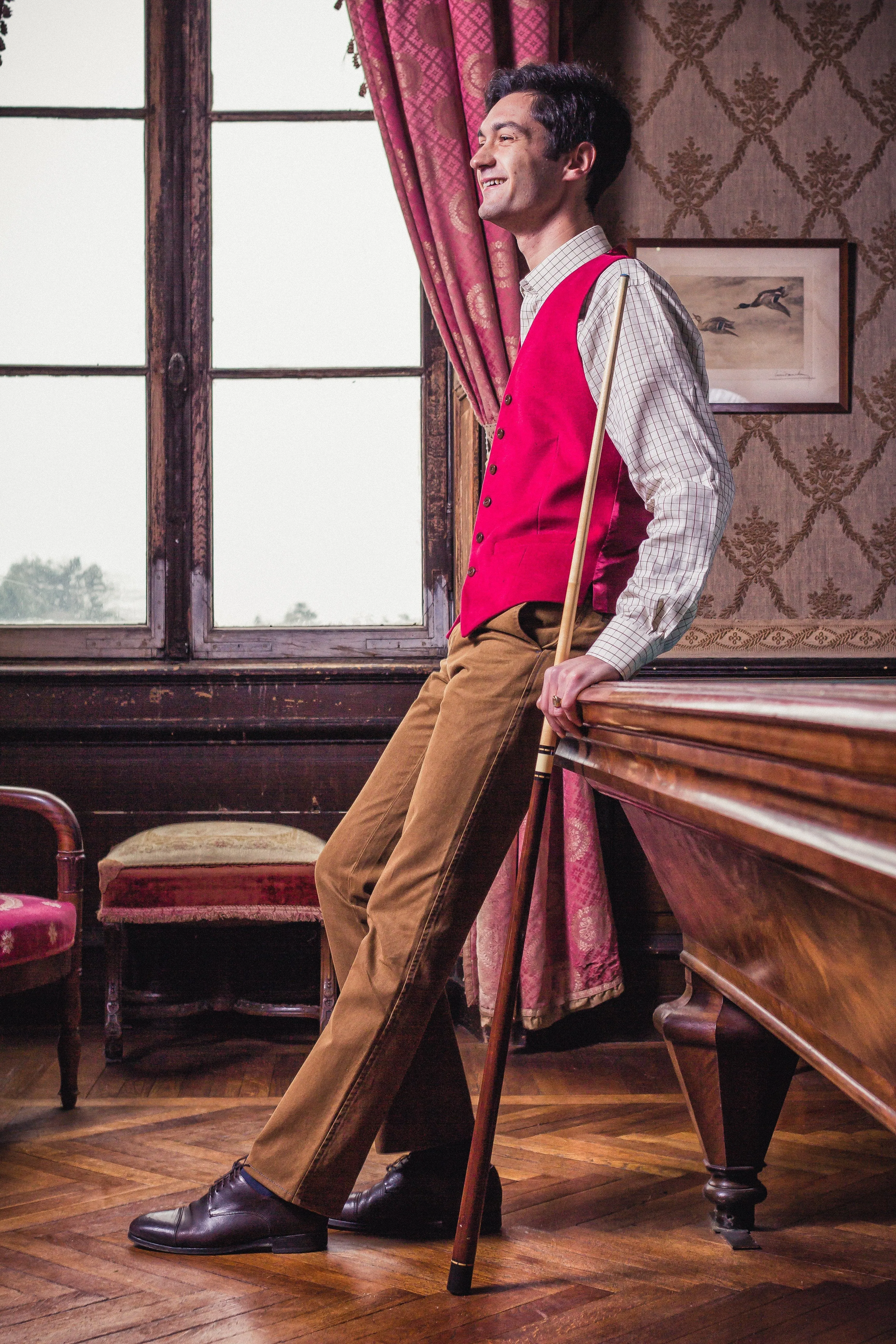 Gilet Costume Homme rouge