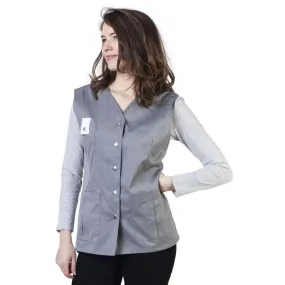 Gilet de service | Gilet de service sans manches E01 - Taille groupée 0 (34/36) COL_037328 Gris chiné (G0169)