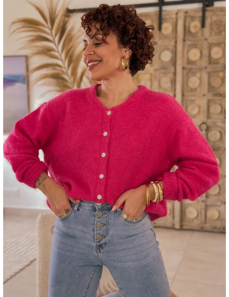 Gilet Fuchsia Raven | MONLOOK