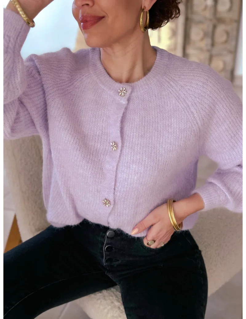 Gilet lilas - Iris