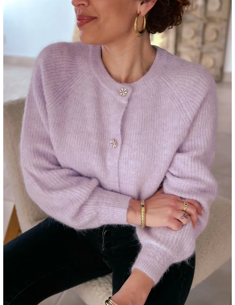 Gilet lilas - Iris