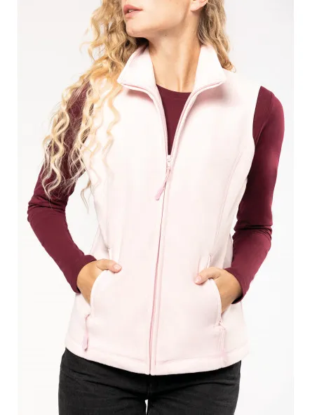 Gilet micropolaire sans manches femme