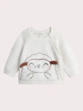 Gilet naissance écru en tricot