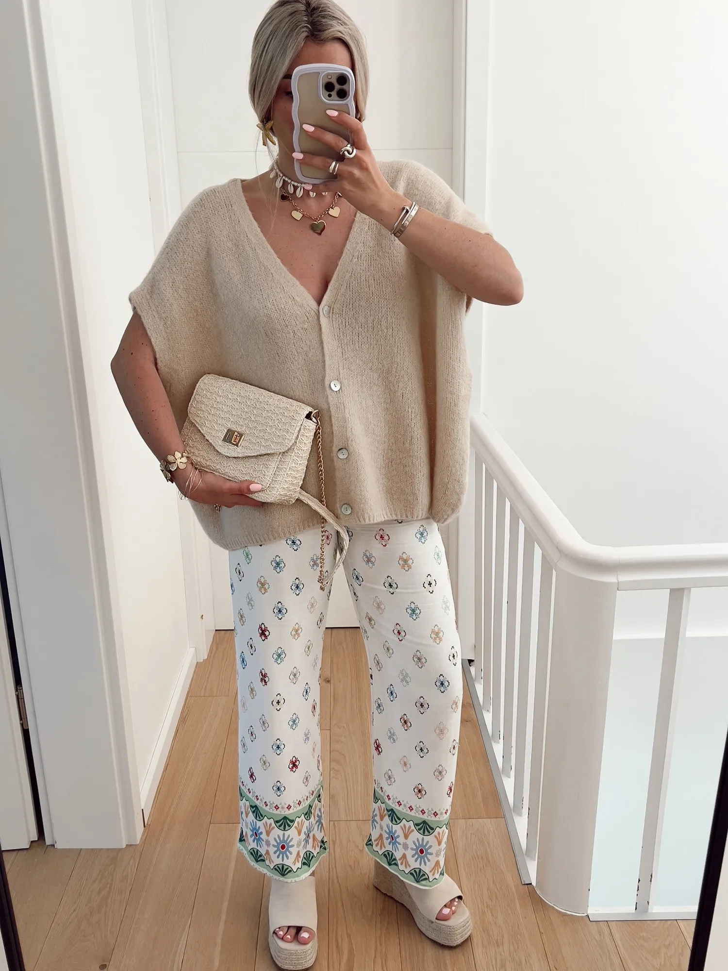 Gilet NAMASTE Manches courtes, beige