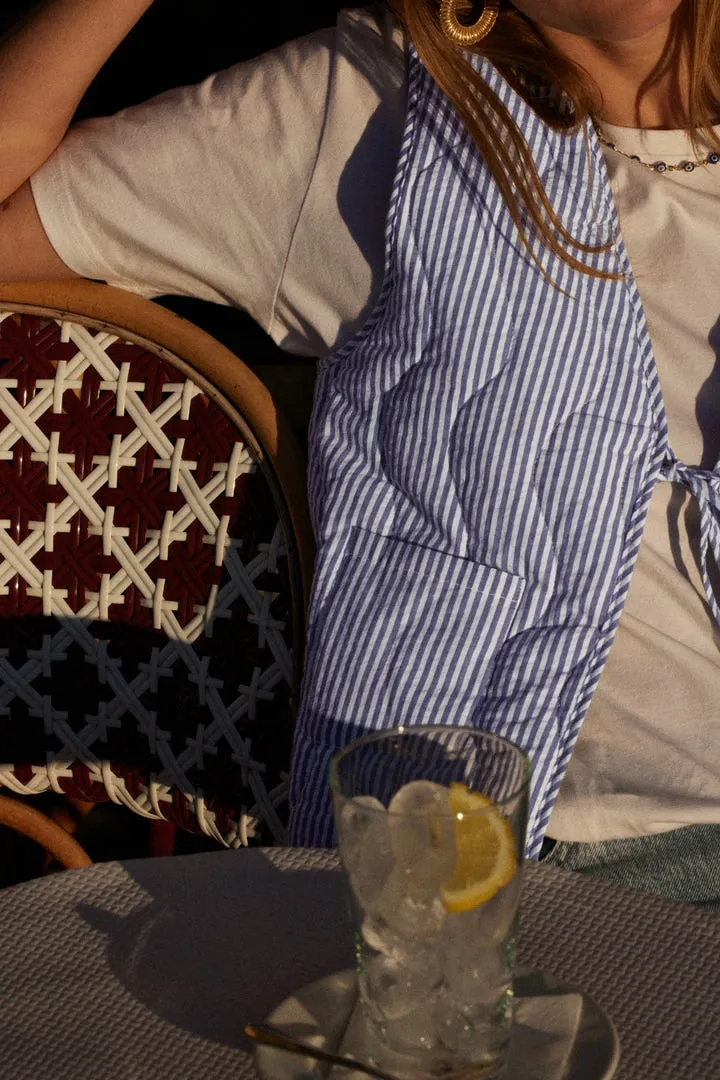 Gilet Nuance rayures bleu