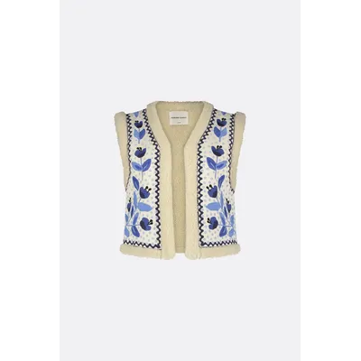 Gilet Tommy - Bleu fleuri - FABIENNE CHAPOT