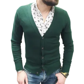 Gilet vert à boutons
