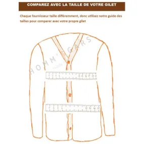 Gilet zip GUY DE BERAC 80% laine paprika R1796