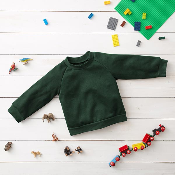 GOTS French Terry Sweat d’été | Tula – vert foncé