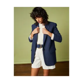 Grace et Mila - Veste blazer en laine à rayures