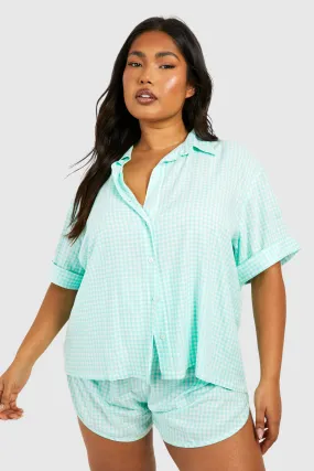 Grande taille - Ensemble de pyjama à imprimé vichy