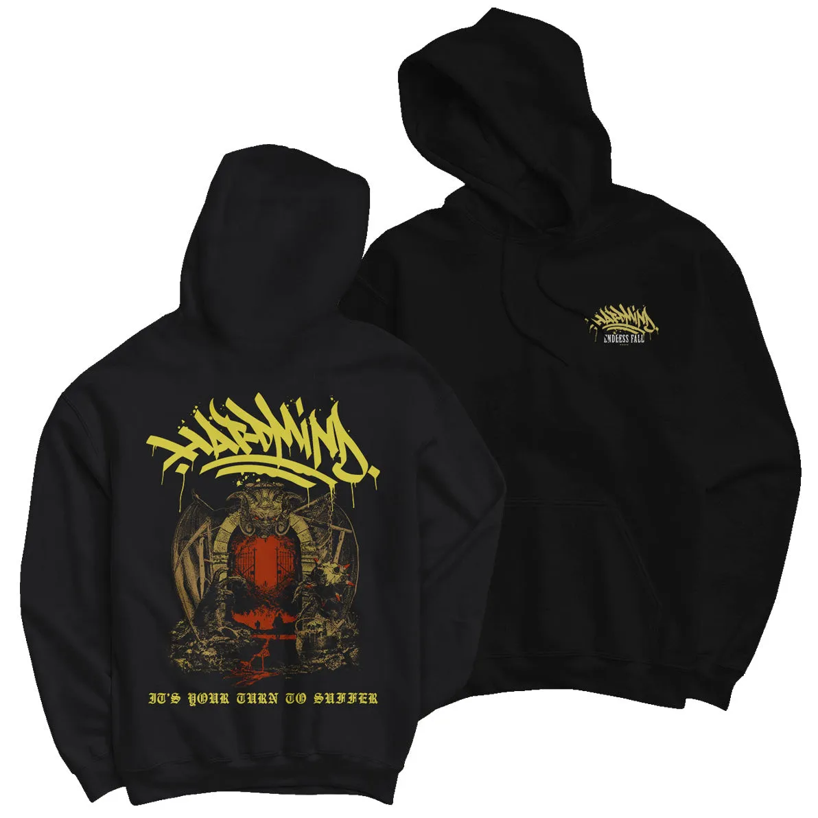 HARDMIND Endless Fall Black Hooded Sweatshirt