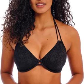 Haut de bikini à armatures tour de cou Nomad Nights Noir Freya Swim