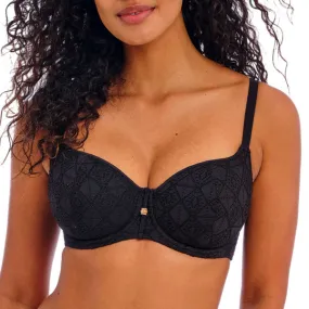 Haut de maillot de bain décolleté coeur Nomad Nights Noir Freya Swim 