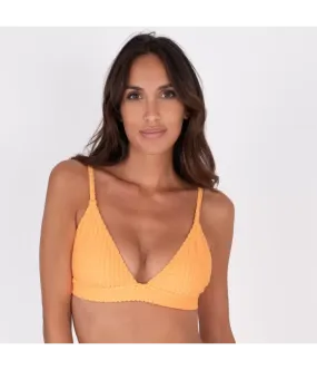 Haut de maillot femme triangle large bee abricot (Exclu web 2024)