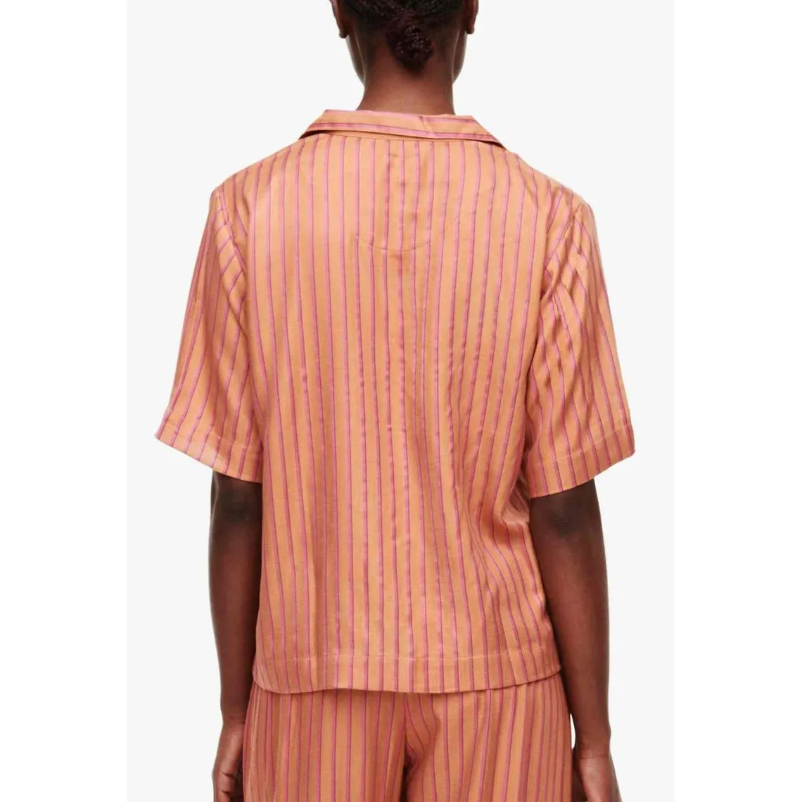 Haut de pyjama - Chemise à manches courtes - Orange Femilet  - ANNA en viscose | 3 Suisses