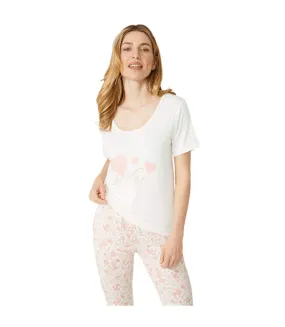 Haut de pyjama relax placement femme rose Debenhams