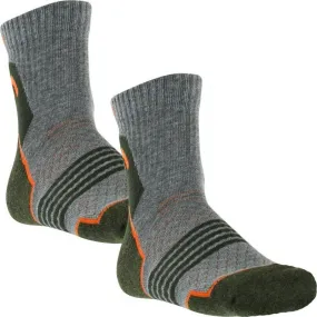 HEAD 2 paires Mi-chaussettes Microcoton HIKING QUARTER Gris Kaki