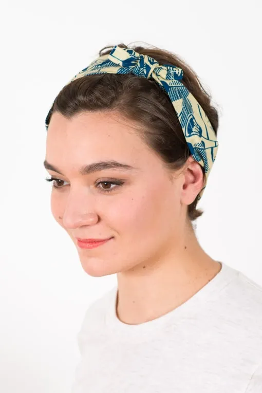 Headband en tissu africain Wax Campanule